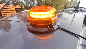 Kogut lampa ostrzegawcza stroboskop 12-24v lampa robocza pomarańczowa SLIM