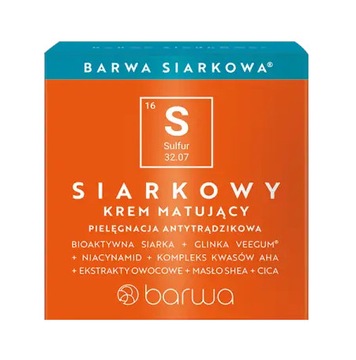 BARWA SIARKOWA KREM SIARKOWY DO CERY TŁUSTEJ 50ml
