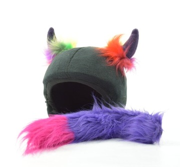 Чехол, украшение на шлем - Шапка с рогами быка.