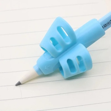 3-цветная детская ручка-инструмент, силиконовая ручка для эргономичной коррекции осанки пальцев