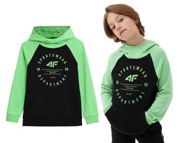 Bluza chłopięca dresowa 4F M221 z kapturem 128.