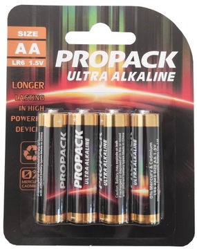 BATERIE ALKALICZNE PALUSZKI GRUBE AA R6 4 SZTUKI KOMPLET Propack 4 szt.