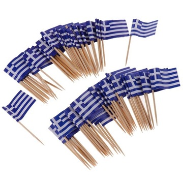 Toothpick Wood Toothpicks Decorative Flag Toothpicks Cake Grèce