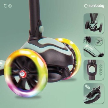 LED СКУТЕР Беговел, скейтборд Flash 3in1 со светодиодными колесами