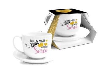 Чашка и блюдце 400 мл - Возьми меня к сердцу