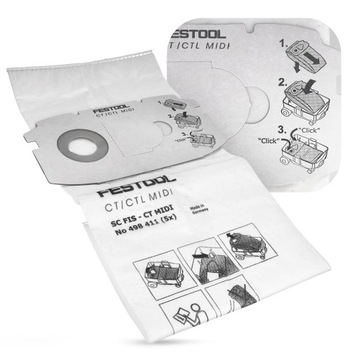 5 мешков для пылесоса FESTOOL CT CTL MIDI MINI SC-FIS-CT 498411 ОРИГИНАЛ