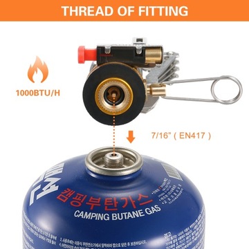 Мини-газовая плита Aomiun для кемпинга, походная печь