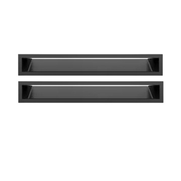 Каминная решетка LUFT прямая черная 90x600 9x60 НАБОР 2шт