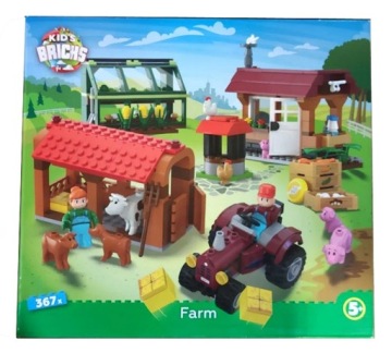 БЛОКИ БОЛЬШОЙ ТВОРЧЕСКИЙ НАБОР ФЕРМА 367 EL 5+ СВИНЬИ ТРАКТОР ЖИВОТНЫЕ