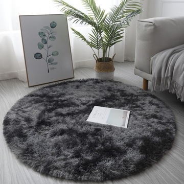 DYWAN OKRĄGŁY ŚREDNICA 120 CM MIĘKKI PLUSZOWY