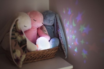 Гудящий плюшевый мишка Diddou Teddy Bear со звездопроектором - розовый