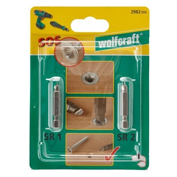 Bit do wykręcania uszkodzonych wkrętów - Wolfcraft [2 szt.]