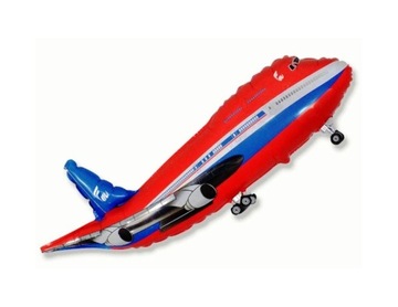 Balon foliowy Czerwony Samolot 60cm