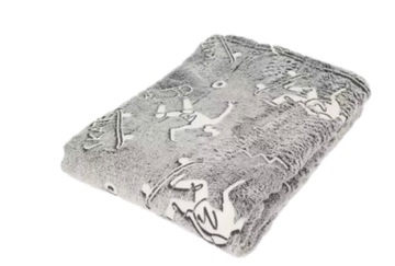 koc z polaru Świecący w ciemności 140 x 180 cm wzór skate park młodzieżowy