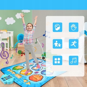 МУЗЫКАЛЬНЫЙ ТАНЦЕВАЛЬНЫЙ КОВРИК ПИАНО ТАНЦЕВАЛЬНАЯ ИГРА ТАНЦЕВАЛЬНЫЙ КОВРИК ДЛЯ ДЕТЕЙ