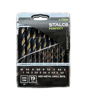 STALCO WIERTŁA WIERTŁO DO METALU HSS 19 ELEMENTÓW