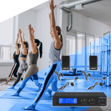 Zestaw mikrofonów 2x bodypack nagłowny VHF Vonyx