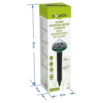 Отпугиватель кротов на солнечной батарее Светодиодная лампа Gyzoni