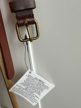 ДЕТСКИЙ плетеный тканевый ремень для брюк в полоску ZARA, 82 см, новый