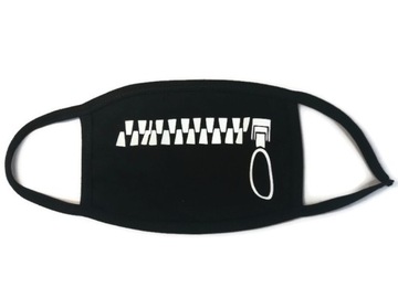 MASKA BAWEŁNA OSŁANIAJĄCA USTA NOS CZARNA ZAMEK PL