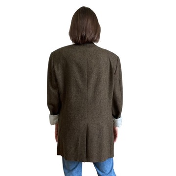 Corneliani Vintage Tweed Wool Blazer Rozmiar EU 52 US 42 L