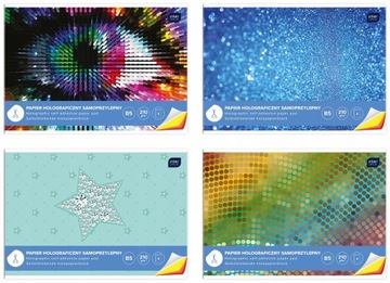 Blok A4 Papier kolorowy samoprzylepny a4 hologram