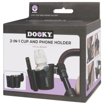 Универсальный держатель для чашки и телефона 2в1 для коляски Dooky.