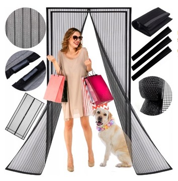 МАГНИТНАЯ МОСКИТНАЯ СЕТКА ДЛЯ ДВЕРЕЙ 110х200 БЕЛАЯ НАСЕКОМЫЕ МУХИ КОМАРЫ