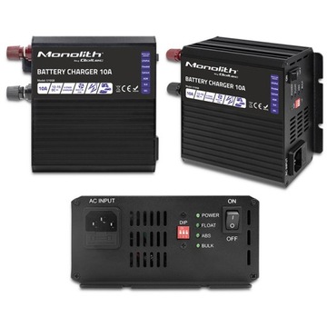 Inteligentna ładowarka Qoltec do akumulatorów LiFePO4 AGM GEL SLA 10A 12V