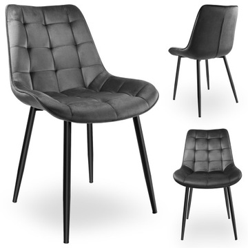 KRZESŁO LOFTOWE TAPICEROWANE PIKOWANE WELUROWE VELVET LOFT SALON JADALNIA