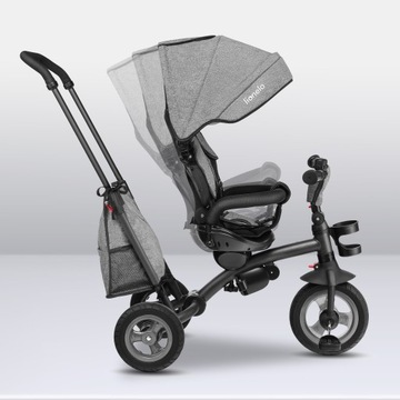 ДЕТСКИЙ ТРЕХКОЛЕСНЫЙ ДВИГАТЕЛЬ 2-в-1, ПОВРАЩАЮЩИЙСЯ НА 360° С КОЗЫРЕКОМ LIONELO TRIS