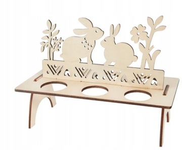 DEKORACJE ŚWIĄTECZNE WIELKANOC STOJAK NA JAJKA DIY ZAJĄCE