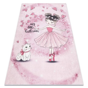 DZIECIĘCY DYWAN DO PRANIA GUMA 80x150 BALETNICA BALERINA #I166