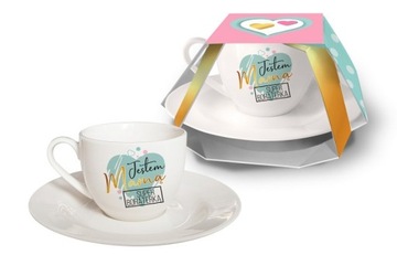 Elegancka Filiżanka 400ml, Prezent na Święto Dzień Mamy Dzień Matki