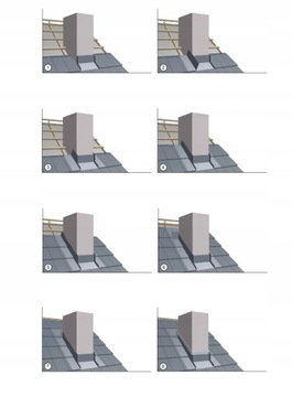 ЛЕНТА ДЛЯ ОТДЕЛКИ ДЫМОХОДА 290мм ДЛЯ ОБРАБОТКИ ДЫМОХОДА 5М КИРПИЧ RAL8004 3D
