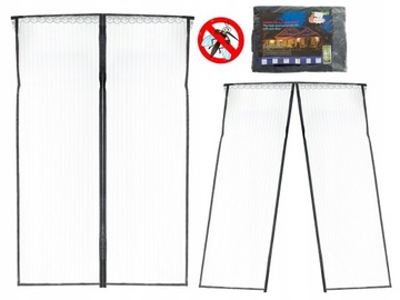 SIATKA NA KOMARY MOSKITIERA MAGNETYCZNA NA DRZWI BALKONOWE MUCHY 85x210cm