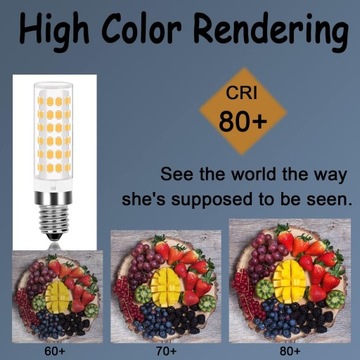 Лампа светодиодная Е14, теплый белый, 7 Вт, Светодиодная лампа Е14, кукурузная лампочка 3000 К 5шт.