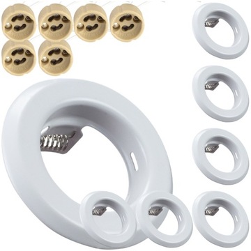 6x HALOGEN RAMKA DO ŻARÓWEK OPRAWA DO ŁAZIENKI