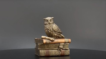 скульптура-статуэтка SMALL BOX OWL ON BOOKS VERONESE (WU75509A4)
