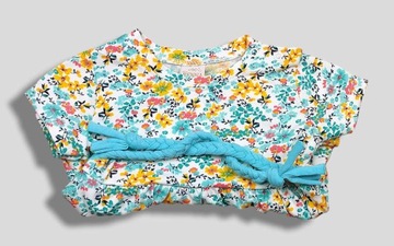 KOMPLET DZIEWCZĘCY TUNIKA KRÓTKI RĘKAW+LEGGINSY 92