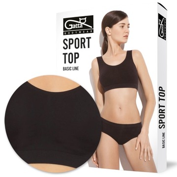 Top sportowy bezszwowy Gatta Sport Black r. L