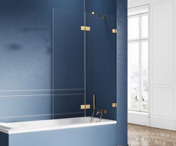 NT AVEXA GOLD Шторка для ванны Правая 100x150