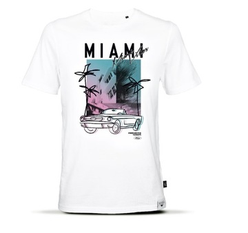 KOSZULKA FORD MUSTANG MIAMI VIBES OE BIAŁA rozm. X