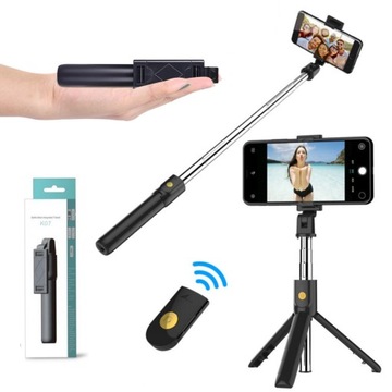 Funkcyjny kijek do selfie stick wysuwany statyw bluetooth pilot przenośny