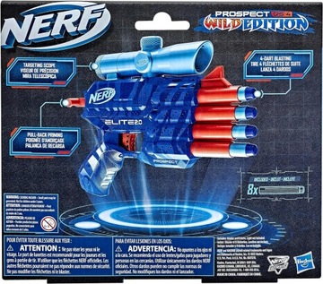 NERF ELITE 2.0 PROSPECT QS-4 WILD EDITION ПИСТОЛЕТ +МИШЕНИ +ЛЕНТА +СТРЕЛЫ