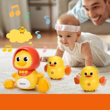 Интерактивная музыкальная игрушка-уточка для ползания детей.