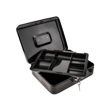 МЕТАЛЛИЧЕСКАЯ КАССЕТА ДЛЯ ДЕНЕГ, БАНКНОТ, СЕЙФ, КЛЮЧ, ЯЩИК, ШКАФНИК + КЛЮЧИ