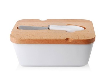 НАБОР БЕЛОЙ ФАРФОРОВОЙ МАСЛЕНКИ И САХАРНИКИ