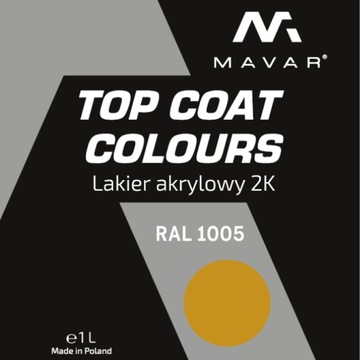 Lakier samochodowy, farba akrylowa RAL 1005 połysk 1L