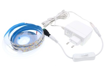 TAŚMA LED 300 BIAŁA NEUTRALNA Zestaw 5M + WŁĄCZNIK